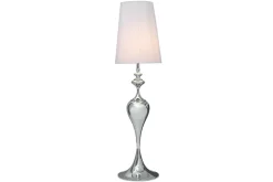Designerlampen|Stehlampen*Invicta Interior Wohnzimmer Stehlampe LUCIE Silber Weiß 160cm elegant