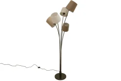 Invicta Interior Wohnzimmer Stehlampe Modern Weiß Braun Beige LEVELS< Stehlampen