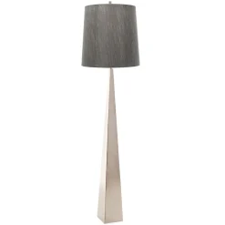 Stofflampen|Designerlampen*Elstead Wohnzimmer Stehlampe Stoff Metall 181cm Modern Design