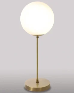 Glaslampen|Metall Lampen*Giovanni Battista Wohnzimmer Tischlampe Bronze hell Vintage Echt-Messing