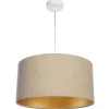BPS Koncept Wohnzimmerlampe Esstischleuchte Beige Gold Stoff< Hängelampen|Esszimmer Lampen