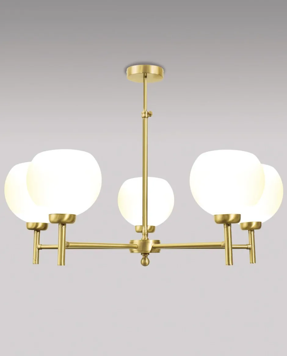 Giovanni Battista Wohnzimmerlampe TRIVIA Echt-Messing Glas verstellbar< Glaslampen|Messinglampen