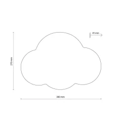 Kinderzimmerlampen|Kinderlampen*TK Lighting Wolkenlampe Kinder Beige B: 38 cm 2x G9 flach Metall