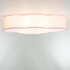 TK Lighting Wolkenlampe Rosa Stoff 62 cm lang 4x E27 Baby Kinder<Kinder Kinderzimmerlampen|Kinderlampen