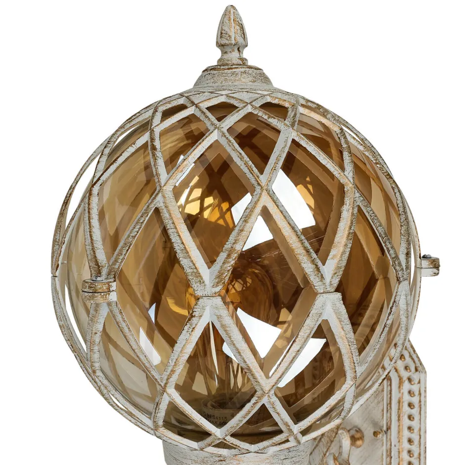 Easylight XL Außenleuchte Weiß Gold IP44 Vintage Kugel Schirm< Vintage Lampen|Rustikale Lampen