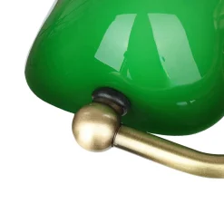 Giovanni Battista XXL Bankerlampe Messing Glas Wohnzimmer MINISTERO< Glaslampen|Metall Lampen