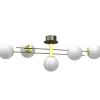 Luminex XXL Deckenleuchte Glaskugeln in Gold Weiß E27 112 cm< Deckenleuchten|Badezimmer Lampe