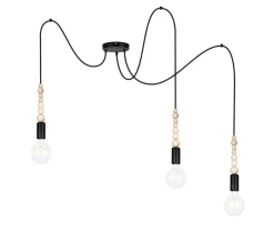 Hängelampen|Bürolampen*Belis XXL Hängelampe Spider verstellbar L:400 cm E27 Schwarz