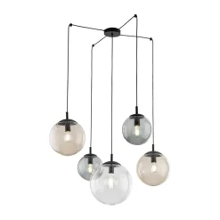 Hängelampen|Esszimmer Lampen*TK Lighting XXL Hängeleuchte Rauchglas H: 220 cm B: 400 cm verstellbar