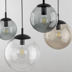 Hängelampen|Esszimmer Lampen*TK Lighting XXL Hängeleuchte Rauchglas H: 220 cm B: 400 cm verstellbar