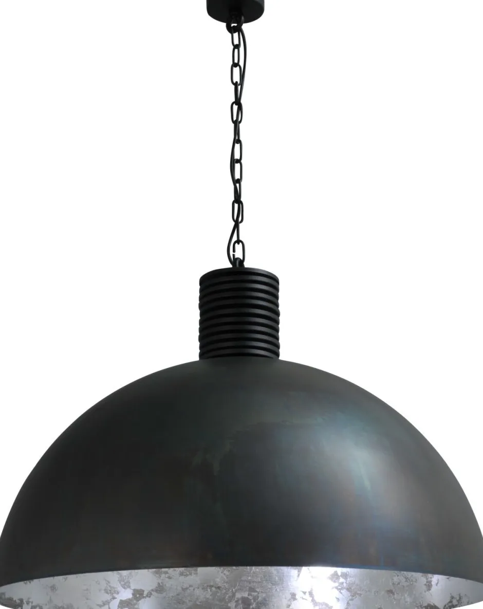 Hängelampen|Industrie Lampen*Masterlight XXL Pendelleuchte Grau Metall Silber Ø80cm LARINO