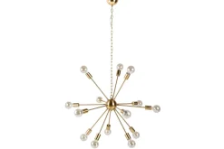 Invicta Interior XXL Pendelleuchte Metall L:87 cm E27 14-flammig in Gold< Hängelampen|Bürolampen