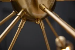 Invicta Interior XXL Pendelleuchte Metall L:87 cm E27 14-flammig in Gold< Hängelampen|Bürolampen