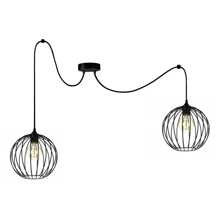 Belis XXL Spider Hängelampe Draht Kugeln Metall E27 L:400 cm< Hängelampen|Bürolampen