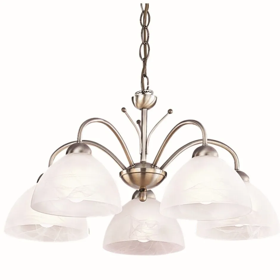 Searchlight Zeitlos Deckenleuchte 5-flmg. messing-farben< Hängelampen|Esszimmer Lampen