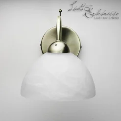 Wandleuchten|Küchenlampen*Searchlight Zeitlose Wandleuchte 1-flmg. messing-farben