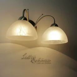 Searchlight Zeitlose Wandleuchte 2-flmg. messing-farben< Wandleuchten|Küchenlampen