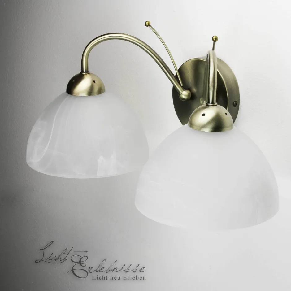 Searchlight Zeitlose Wandleuchte 2-flmg. messing-farben< Wandleuchten|Küchenlampen