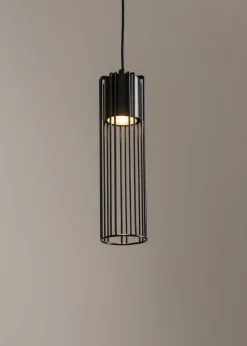 Sigma Zylinder Hängeleuchte Schwarz Metall rund Ø8 cm GU10< Wohnzimmerlampen|Moderne Lampen